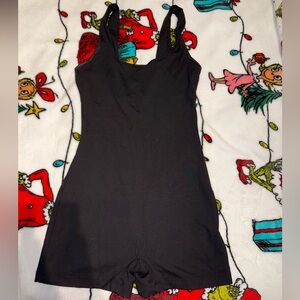 Black Sleeveless Bodysuit